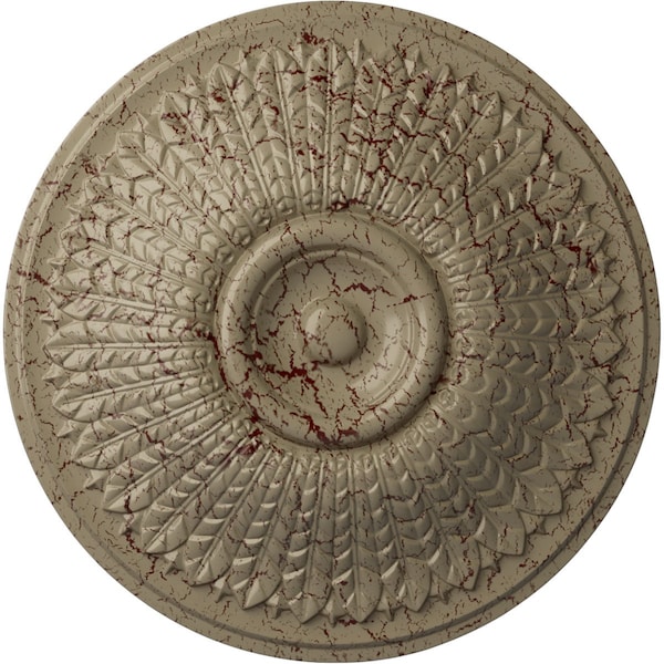 Ekena Millwork Modena Ceiling Medallion (Fits Canopies up to 5 1/4"), 23 1/2"OD x 3 1/2"P, Gobi Desert Crackle CM23MOGDC - main